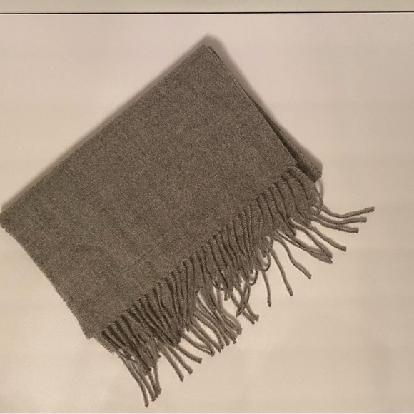 PERUVIAN LINK SCARF GRAY BABY ALPACA LONG RECTANGLE FRINGE ACCESSORY PERU - Picture 4 of 8